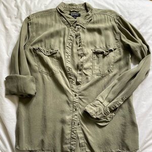 Buffallo army green blouse
